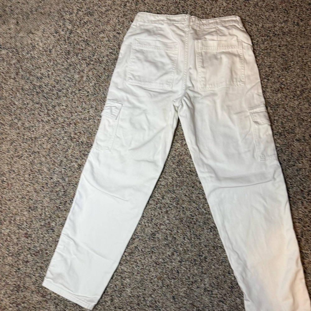 Universal Thread Cargo Boyfriend Fit Cream Colored Jeans Size 4 - Picture 6 of 10